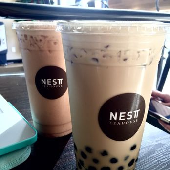 Nest Tea House - Strawberry and Hokkaido milk tea with boba - Bubble Tea Near Me - Arcadia, California Nest Tea House - Strawberry and Hokkaido milk tea with boba - Bubble Tea Near Me - Arcadia, California