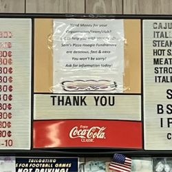 Sam's Pizza Shop - Menu Board