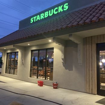Starbucks - East side at evening - Coffee & Tea Near Me - Azusa, California