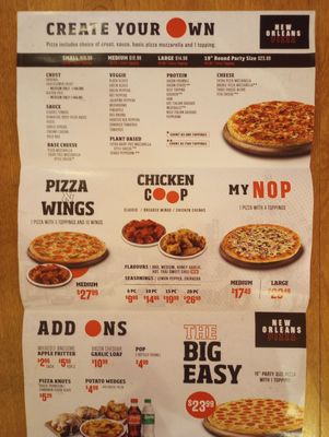 Menu photo 2 New Orleans Pizza Nepean, ON Menu photo 2 New Orleans Pizza Nepean, ON
