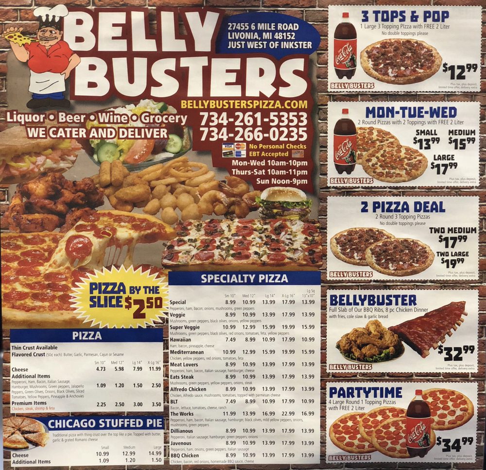 BELLY BUSTER’S PIZZA AND LIQUOR Updated September 2024 27455 W 6