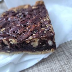 The Chocolate Room - Dark Chocolate Pecan Square. Outstanding