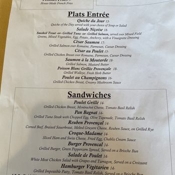 Cafe Provencal - Menu - French Near Me - Saint Louis, Missouri