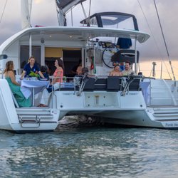 St Augustine Sailing - Sunset Tasting Cruise - 5 dishes paired with 5 wines. *Yacht capacity is 12 *we offer 2, 4, 6, 8, or 10 guest seating arrangements.