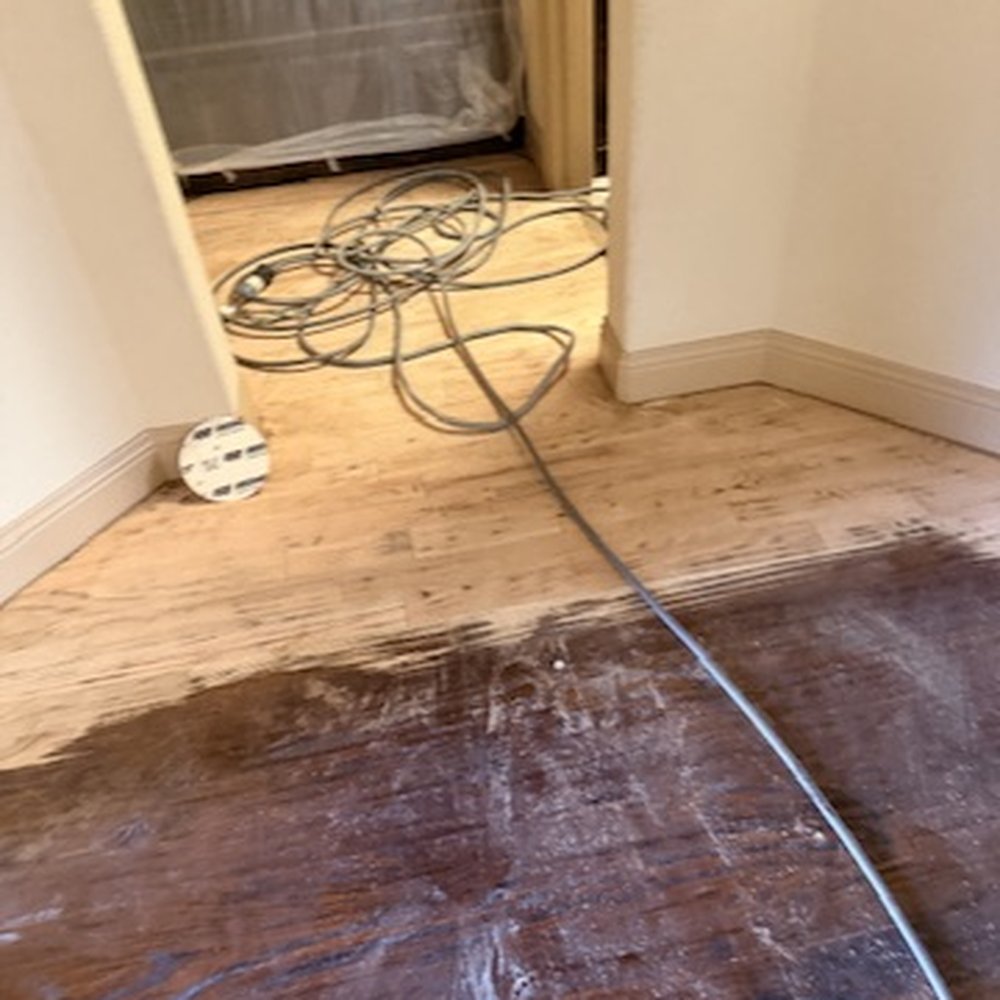 Style Floors - Sanding old floor in progress - Flooring Near Me - McKinney, Texas Style Floors - Sanding old floor in progress - Flooring Near Me - McKinney, Texas