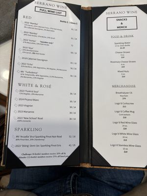 Menu photo 1 Serrano Wine Fredericksburg, TX Menu photo 1 Serrano Wine Fredericksburg, TX