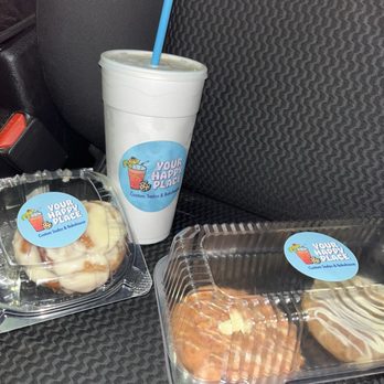 Your Happy Place - 24oz Beach Getaway, Strawberry White Chocolate cookie, Pumpkin Cinnamon roll, & regular cinnamon roll - Bakeries Near Me - Kissimmee, Florida Your Happy Place - 24oz Beach Getaway, Strawberry White Chocolate cookie, Pumpkin Cinnamon roll, & regular cinnamon roll - Bakeries Near Me - Kissimmee, Florida