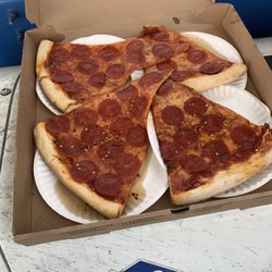 Pizza Di Roma - As you can see not the freshest, but very large slices