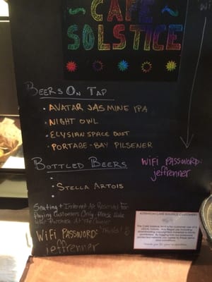 Menu photo 1 Cafe Solstice Seattle, WA Menu photo 1 Cafe Solstice Seattle, WA
