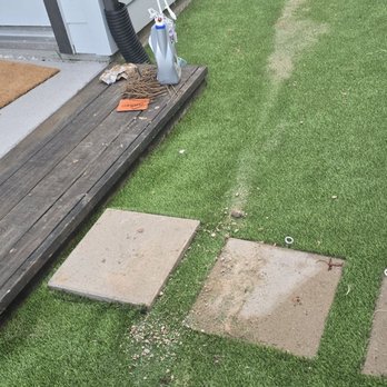 Turf Source - Perforated pipe by turf installers... They came back to fix it 2 weeks later - Artificial Turf Near Me - Cypress, Texas