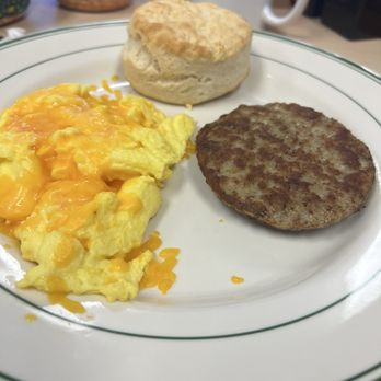 Patti’s Diner - Two scrambled with cheddar cheese plate.. Sausage patties.. - Diners Near Me - Pattison, Texas Patti’s Diner - Two scrambled with cheddar cheese plate.. Sausage patties.. - Diners Near Me - Pattison, Texas