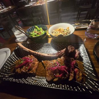 Gyu Plus - Tomahawk steak  Shishito peppers Mixed veggies - Japanese Near Me - Las Vegas, Nevada