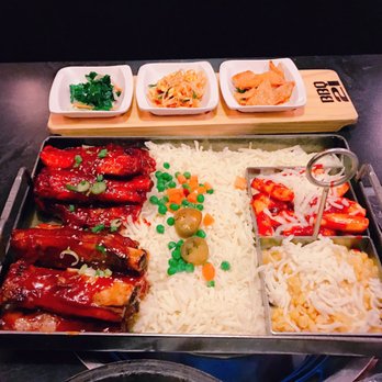 BBQ 21 - Ribs with cheese, corn, and ddeokboki - Korean Near Me - Fairfax, Virginia BBQ 21 - Ribs with cheese, corn, and ddeokboki - Korean Near Me - Fairfax, Virginia