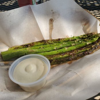 George & Louie's - a grilled asparagus with a side of mayonnaise - American Near Me - Thomasville, Georgia George & Louie's - a grilled asparagus with a side of mayonnaise - American Near Me - Thomasville, Georgia
