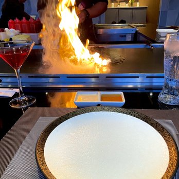 Harmony Steakhouse - Place setting.. I had already removed the napkin but still so beautiful - Teppanyaki Near Me - Whitestown, Indiana Harmony Steakhouse - Place setting.. I had already removed the napkin but still so beautiful - Teppanyaki Near Me - Whitestown, Indiana
