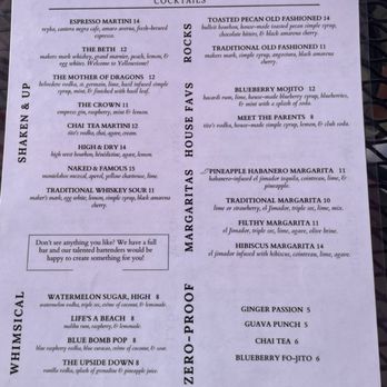 Charlie’s Place - Menu - Cocktail Bars Near Me - Fort Wayne, Indiana