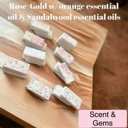 Dominoes candle blocks for warmers. Rose Gold color, looks more like Lilac color, infused with Orange & Sandalwood essential oils.