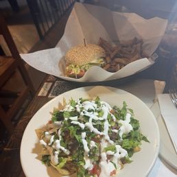 Nachos and Burger w/ Fries Nachos and Burger w/ Fries