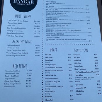 Hangar Kitchen Plus Bar - Drink menu - Tacos Near Me - St. Louis, Missouri