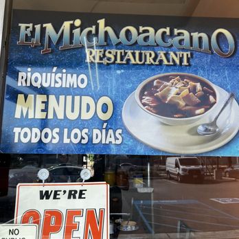 El Michoacano - Advertisement to their delicious Menudo - Mexican Near Me - Santa Ana, California