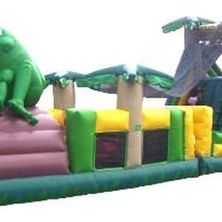 Blaster Bouncer - Tropical Obstacle Course