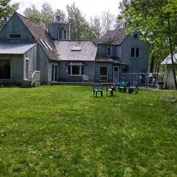 Dog yard behind the coffee shop. Dog yard behind the coffee shop.