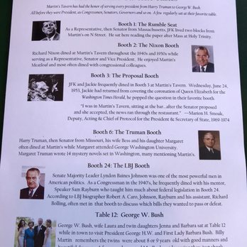 Martin's Tavern - These are placed at each table. So neat! - Breakfast & Brunch Near Me - Washington, DC, District of Columbia