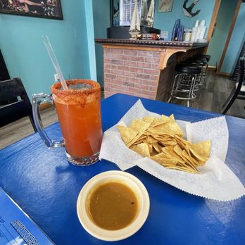 Mariscos sinaloa - Michelada with Complementary chips and salsa - Seafood Near Me - Memphis, Tennessee Mariscos sinaloa - Michelada with Complementary chips and salsa - Seafood Near Me - Memphis, Tennessee