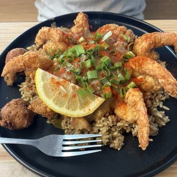 Nuttin Betta - Signature plate. Dirty Rice, Catfish, Crawfish Etoufee. - Seafood Near Me - San Antonio, Texas