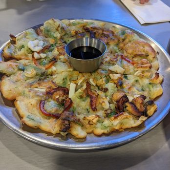 Korean Spring BBQ - Seafood pancake - Korean Near Me - Santa Clara, California Korean Spring BBQ - Seafood pancake - Korean Near Me - Santa Clara, California
