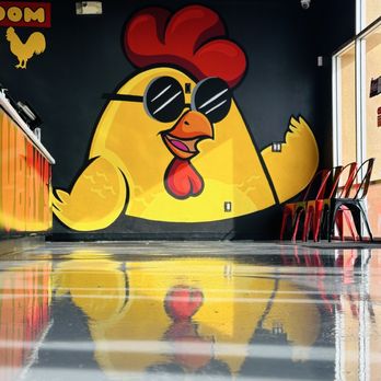 Chubby's Hot Chicken - Inside Mural Near Entrance and Order Counter. - Chicken Shop Near Me - Fontana, California Chubby's Hot Chicken - Inside Mural Near Entrance and Order Counter. - Chicken Shop Near Me - Fontana, California