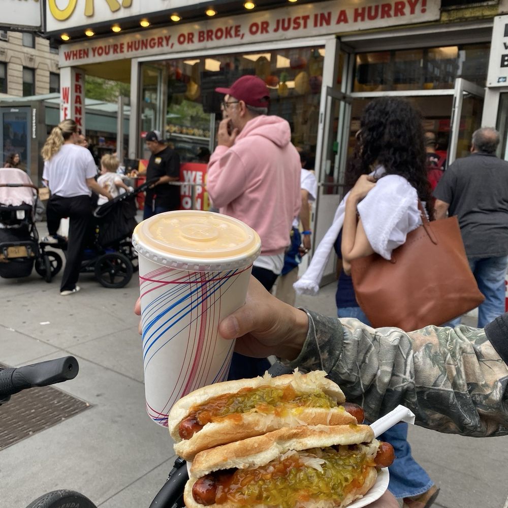 Either #3 or #4. 3 hot dogs and a large papaya drink Either #3 or #4. 3 hot dogs and a large papaya drink