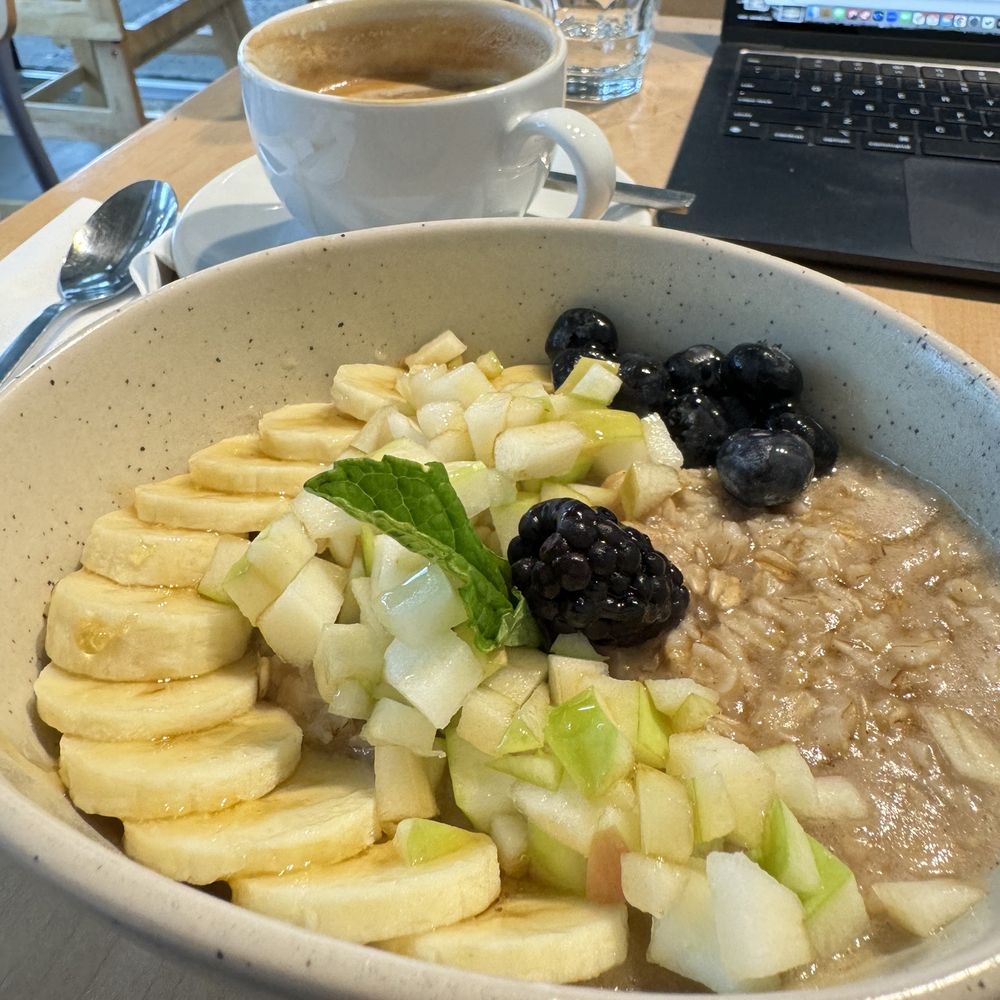 Oatmeal, coffee Oatmeal, coffee