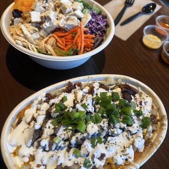 The Toss Up - The Mandarin - SALAD and Loaded Baked Potato Bowl with steak - Salad Near Me - Gardena, California