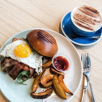 Bluestone Lane West End Café - a plate of food and a cup of coffee - Coffee & Tea Near Me - Washington, DC, District of Columbia Bluestone Lane West End Café - a plate of food and a cup of coffee - Coffee & Tea Near Me - Washington, DC, District of Columbia