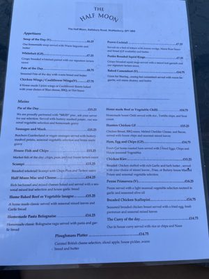Menu photo 2 Half Moon Inn Shaftesbury, DOR