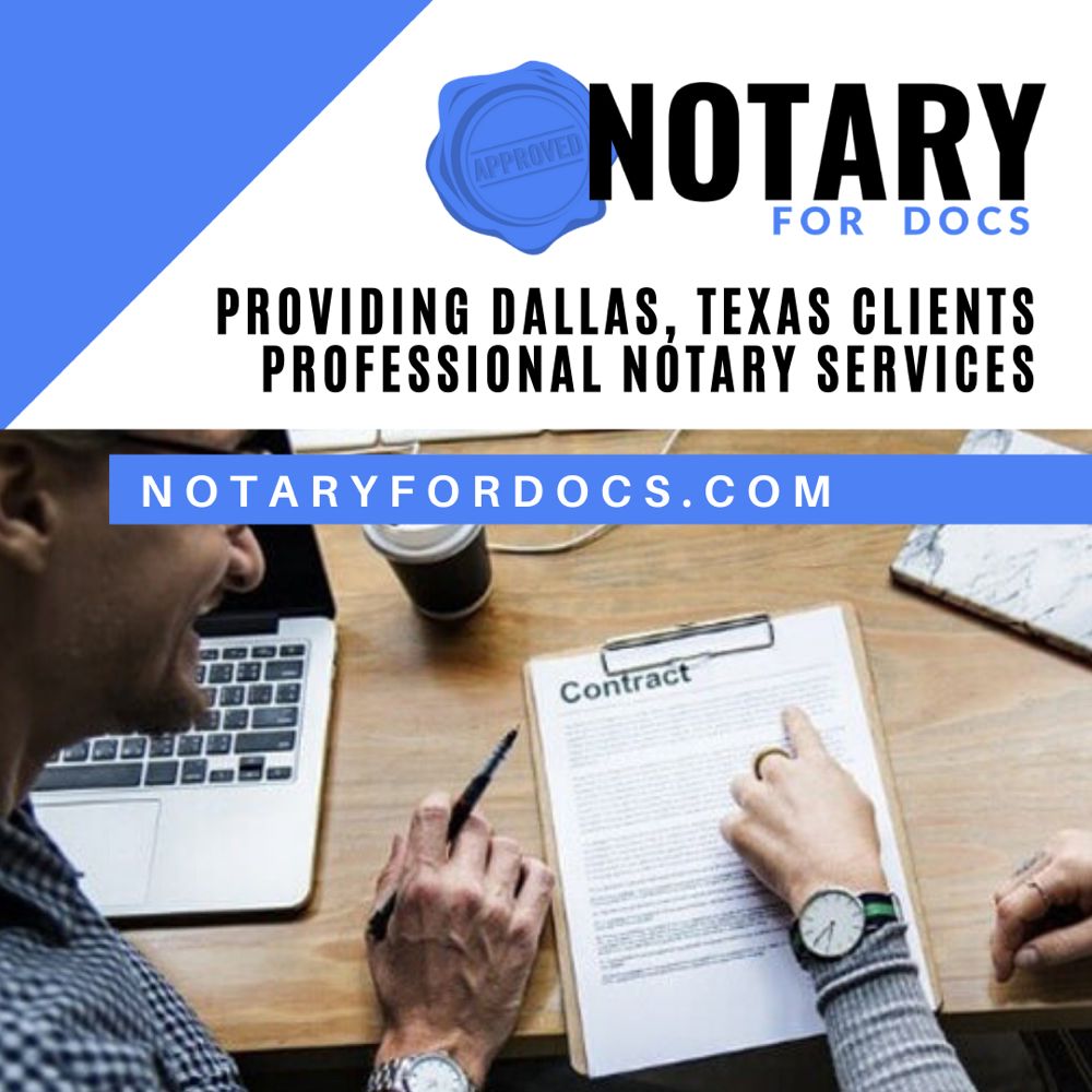 NOTARY FOR DOCS 23 Photos Dallas, Texas Notaries Phone Number