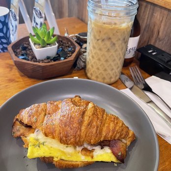 CFS Coffee - Egg, bacon and cheddar on a crossaint - Coffee & Tea Near Me - Orlando, Florida CFS Coffee - Egg, bacon and cheddar on a crossaint - Coffee & Tea Near Me - Orlando, Florida