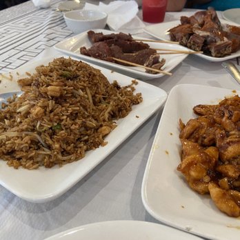 New Hong Kong Garden - Chicken fried rice, Duck, Chicken with garlic sauce, and beef sticks. - Chinese Near Me - Lyons, Illinois New Hong Kong Garden - Chicken fried rice, Duck, Chicken with garlic sauce, and beef sticks. - Chinese Near Me - Lyons, Illinois