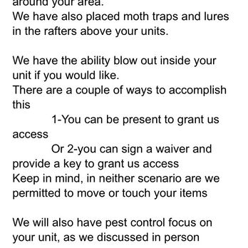 STOR-N-LOCK Self Storage - Professional email in regard to "blowing out" the unit. - Self Storage Near Me - Rancho Cucamonga, California
