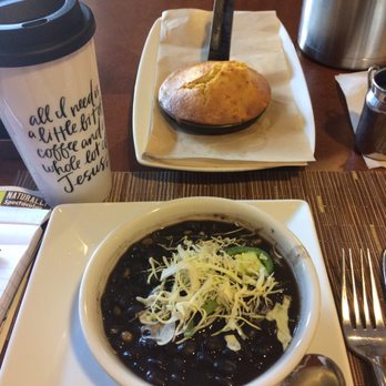 Cactus Flower Cafe - Black bean soup and cornbread. - Tex-Mex Near Me - San Antonio, Texas Cactus Flower Cafe - Black bean soup and cornbread. - Tex-Mex Near Me - San Antonio, Texas