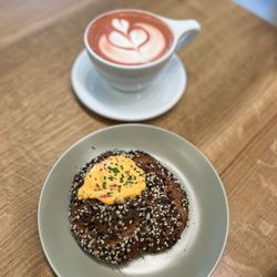 Urbana Cafe - Pastry and red velvet latte