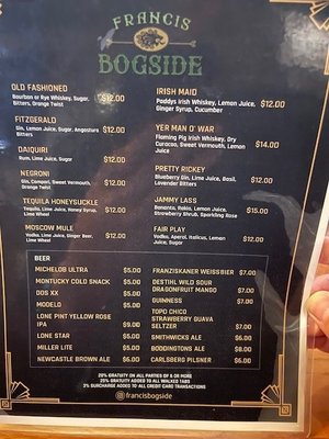 Menu photo 7 Francis Bogside San Antonio, TX