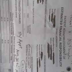Labcorp - Patient acknowledgment of estimated financial responsibility