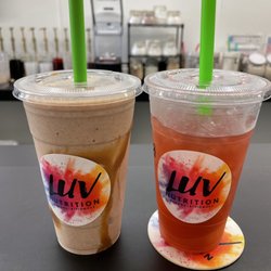 LUV Nutrition - Cinnamon Toast Crunch Protein Shake and Gummy Bear Lit Tea.