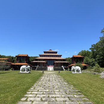 Chuang Yen Monastery - About 4/5 way through the pathway to the Great Buddha Hall. - Buddhist Temples Near Me - Carmel, New York