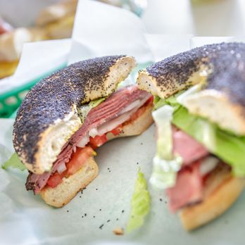 Bridgeway Bagel - Pastrami Sandwich $6.75 - Bagels Near Me - Sausalito, California Bridgeway Bagel - Pastrami Sandwich $6.75 - Bagels Near Me - Sausalito, California