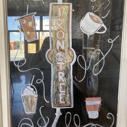 a coffee shop sign a coffee shop sign
