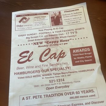 El Cap Restaurant - Burgers Near Me - St. Petersburg, Florida