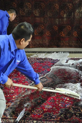 Photo of Hadeed Carpet - Alexandria, VA, US. Thorough cleaning with water, water, and more water. (Plus, light detergent.)